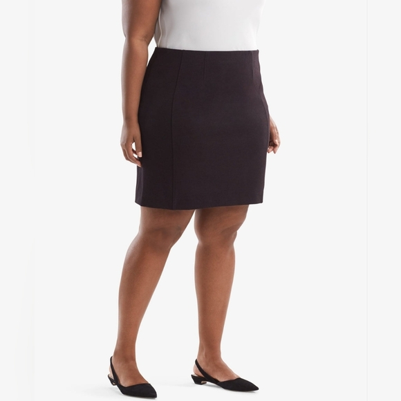 NWT M.M. LaFleur Crosby Skirt - Textured Ponte in Lava - 1+ - Picture 7 of 9